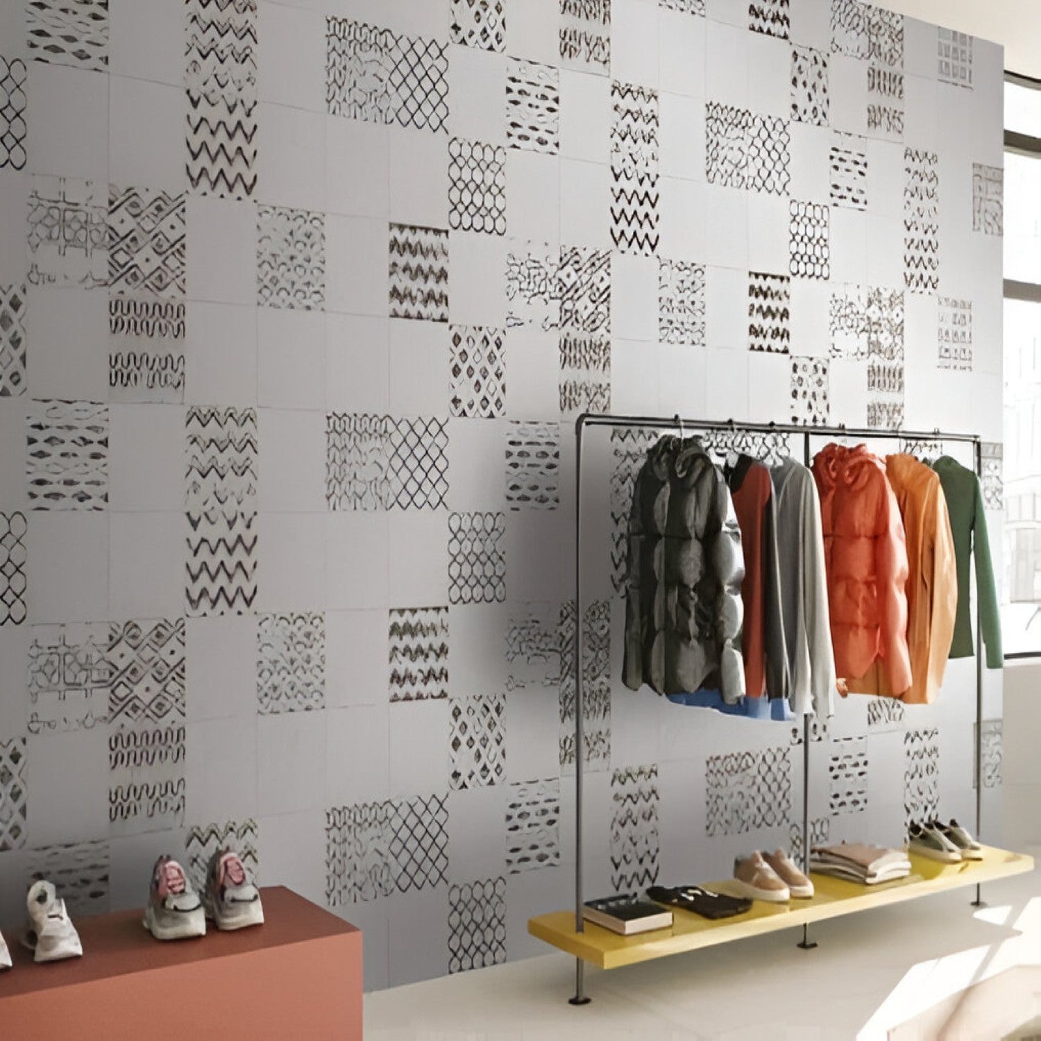 Glitz White Ceramic Tile 8x8 Inch with crisp white glossy finish, smooth polished surface, perfect for bright and elegant flooring or wall applications
