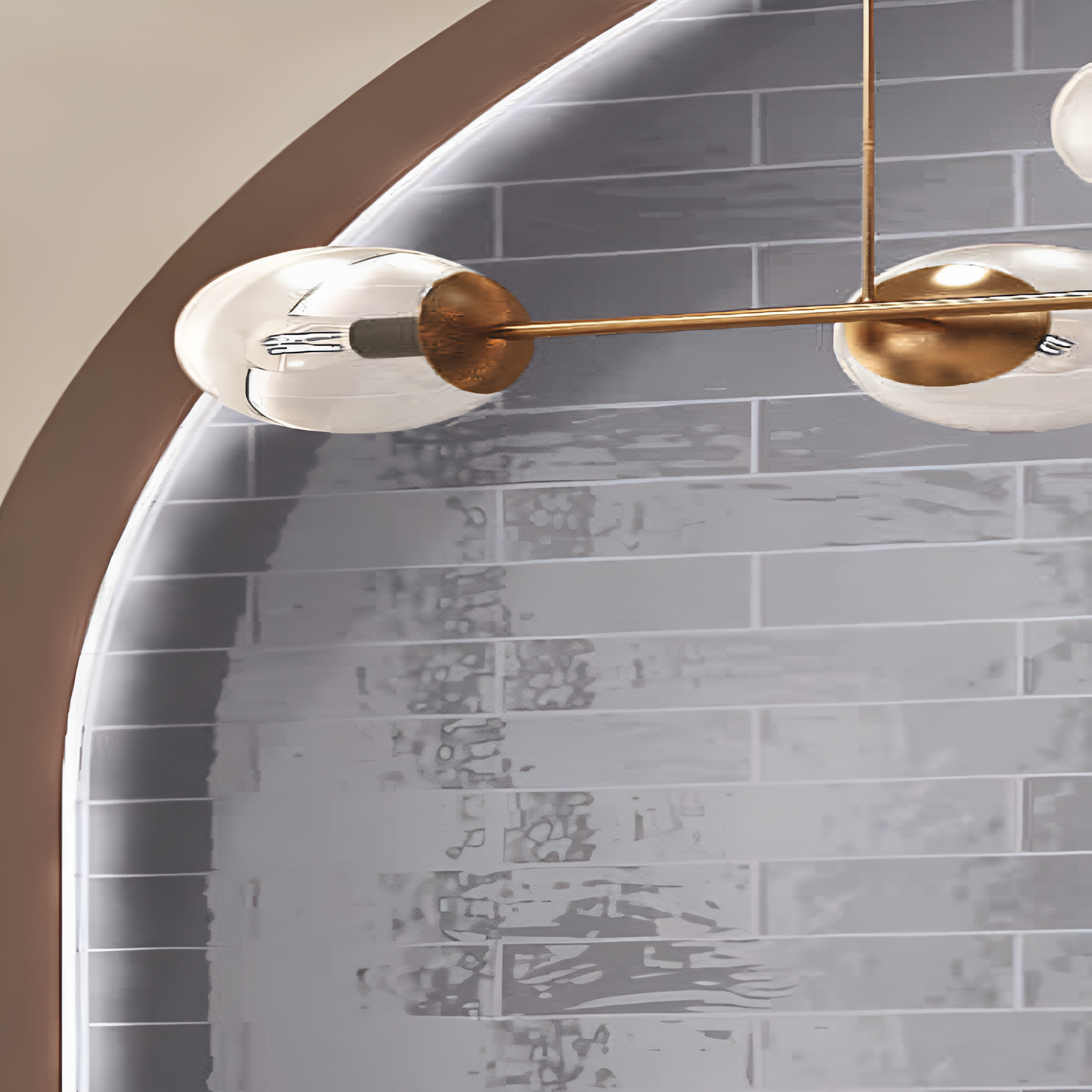 Grey Handicraft Subway Tile 3x12 ceramic with glossy finish, rectangular subway design, elegant grey shade, perfect for kitchen backsplash, bathroom walls, and accent interiors, displayed in sleek modern wall application.