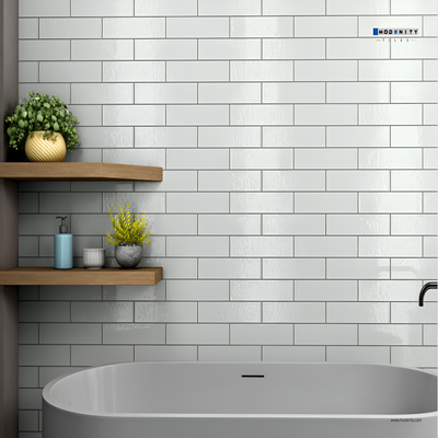 Artisan Grigio Chiaro Glossy Bathroom Inspiration