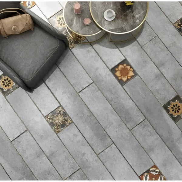 Hannah Gris Vitrified Tile 6*36 Inch