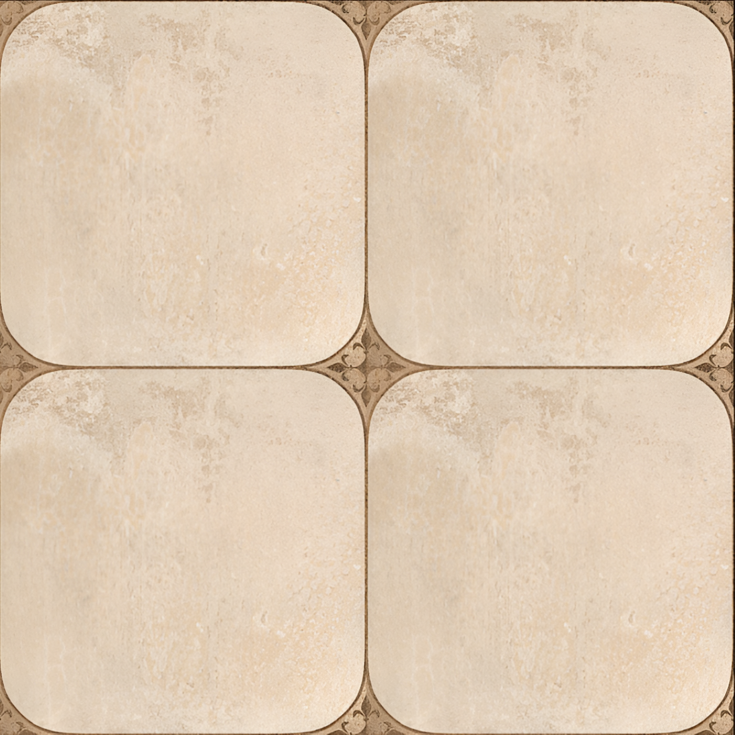 Helix Crema Moroccan Ceramic Tile – 24x24 inch ceramic tile featuring soft cream tones with subtle Moroccan geometric and floral patterns for a classic look.