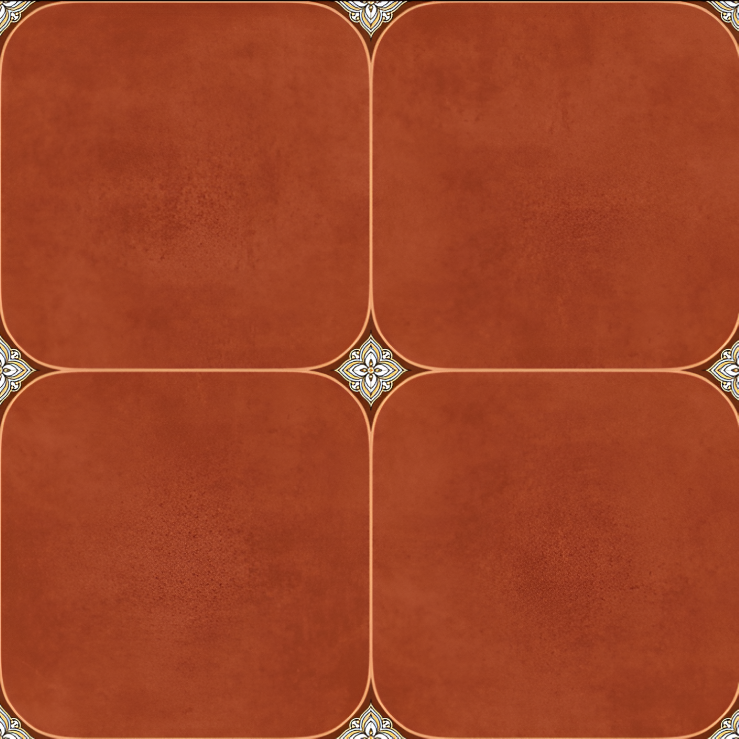 Heritage Roslyn Moroccan Ceramic Tile – 24x24 inch ceramic tile with soft pink and earthy-toned Moroccan floral and geometric patterns.









