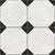 Hexarte Nero Moroccan vitrified tile with detailed rangoli-inspired printed design in deep nero color, 16×16 inch size, matt finish surface, ideal for decorative interior floor applications in living rooms, dining areas, and feature floor.