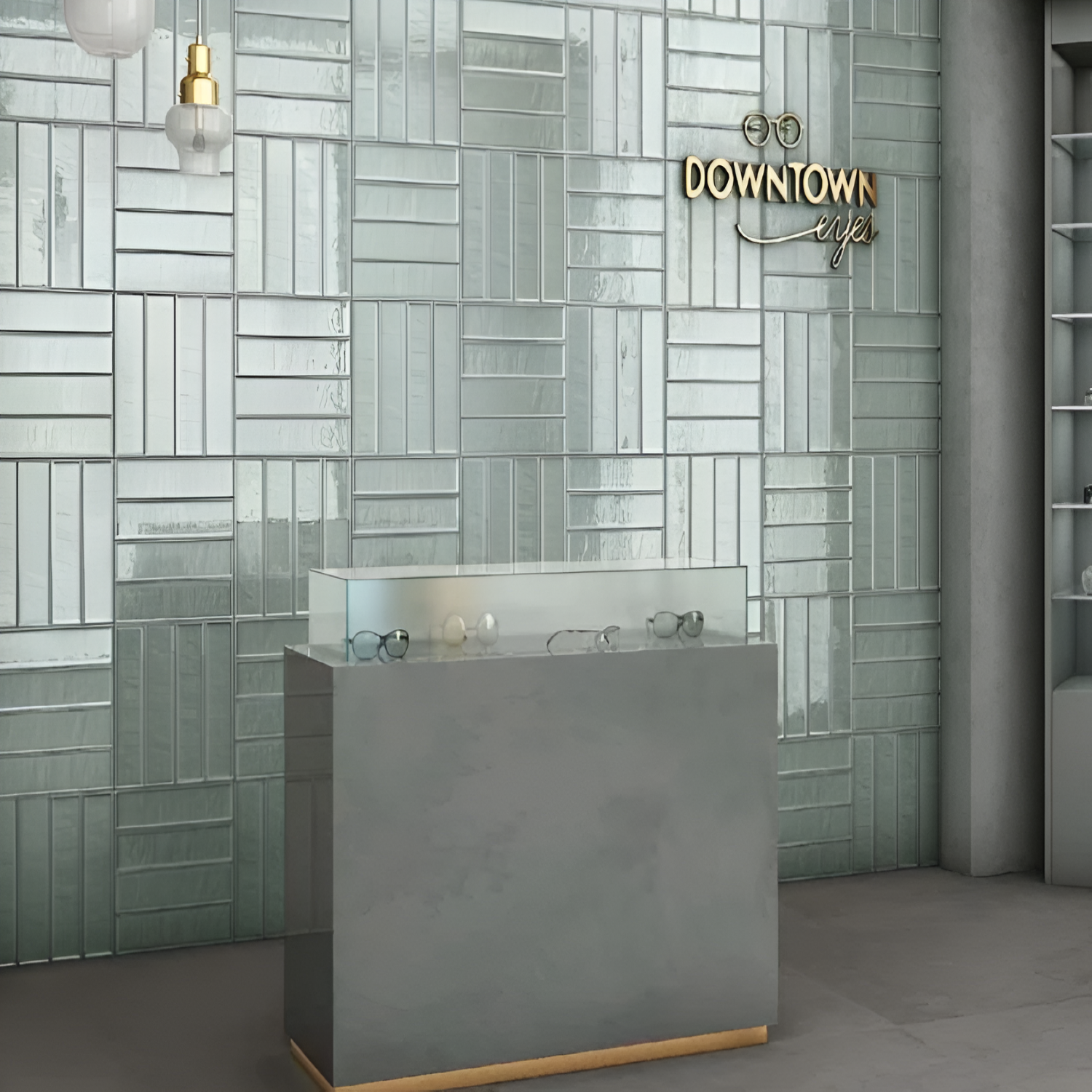 Hong Kong Aqua Tiles  in glossy aqua finish with smooth surface, perfect for modern wall and floor designs in living rooms, kitchens, and offices.