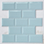 Ice Blue Bevelled Subway Tile 4x8 inch with a glossy finish, featuring a soft ice-blue beveled surface, smooth and durable, ideal for contemporary backsplashes and decorative wall applications.
