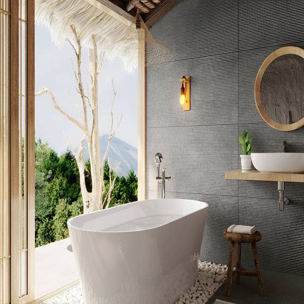 Imperio Stone Nero Decor Vitrified Tile 24 * 48 Inch