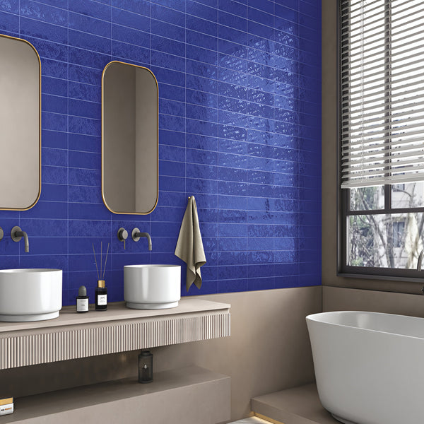 Indigo Blue Subway Tile 3 Inch x 12 Inch
