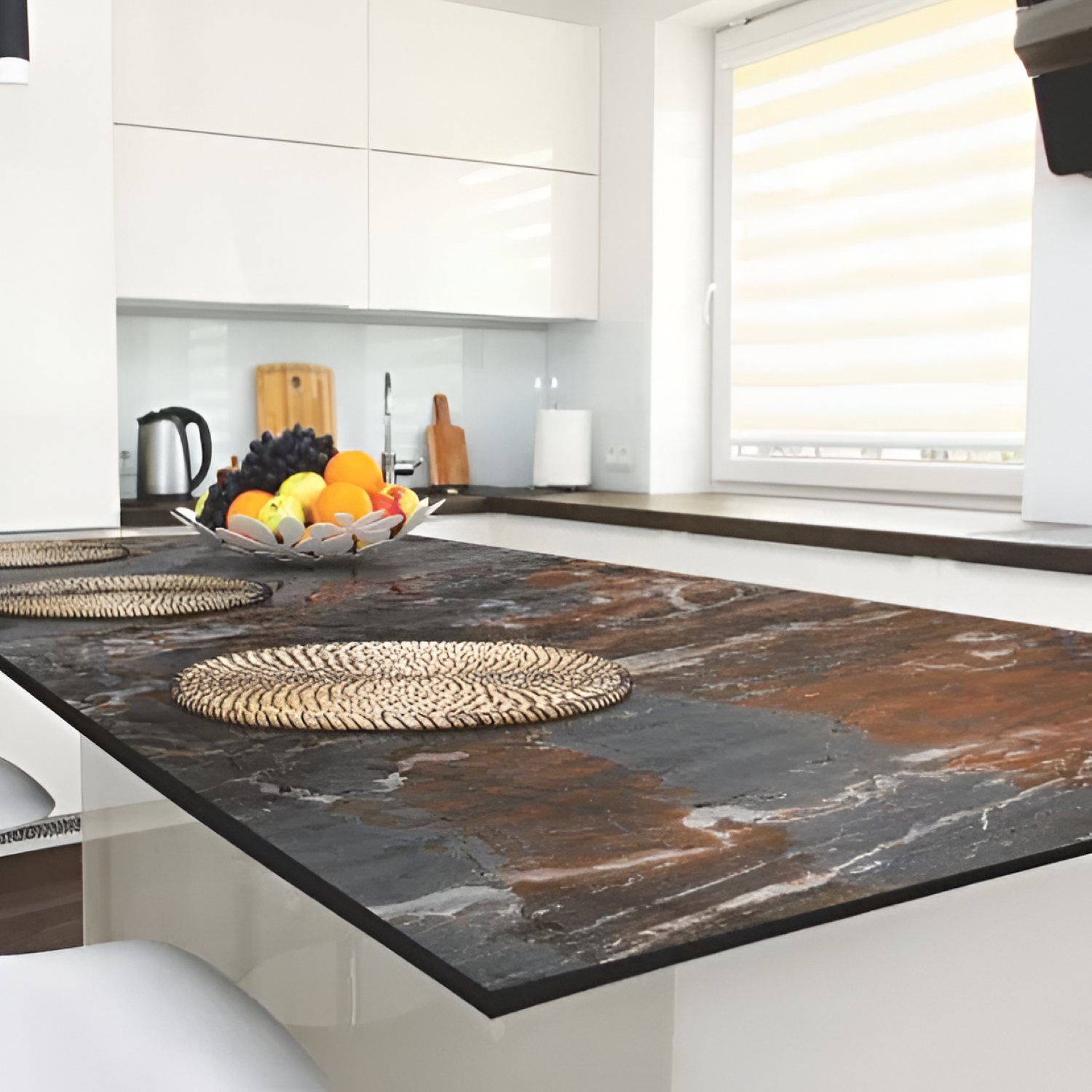 Infinito Grey Color Body Kitchen Countertop / Tabletop with sleek grey surface, durable color body material, smooth finish, and contemporary design, perfect for modern kitchens and stylish furniture applications
