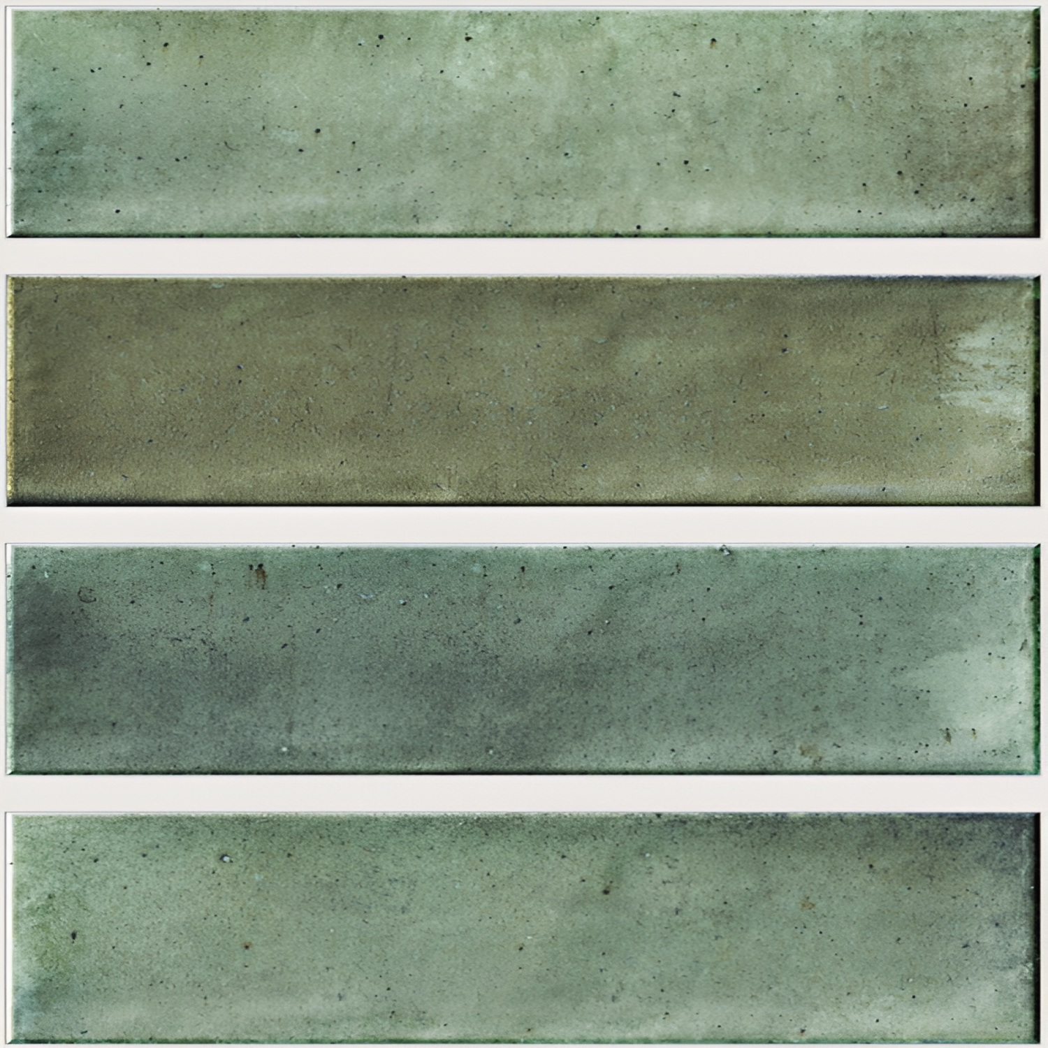 Jamaican Mint Subway Tile 3×9 inch – refreshing mint green glossy tile with a clean, elongated rectangular shape, ideal for brightening kitchens or bathrooms with a soothing tone.