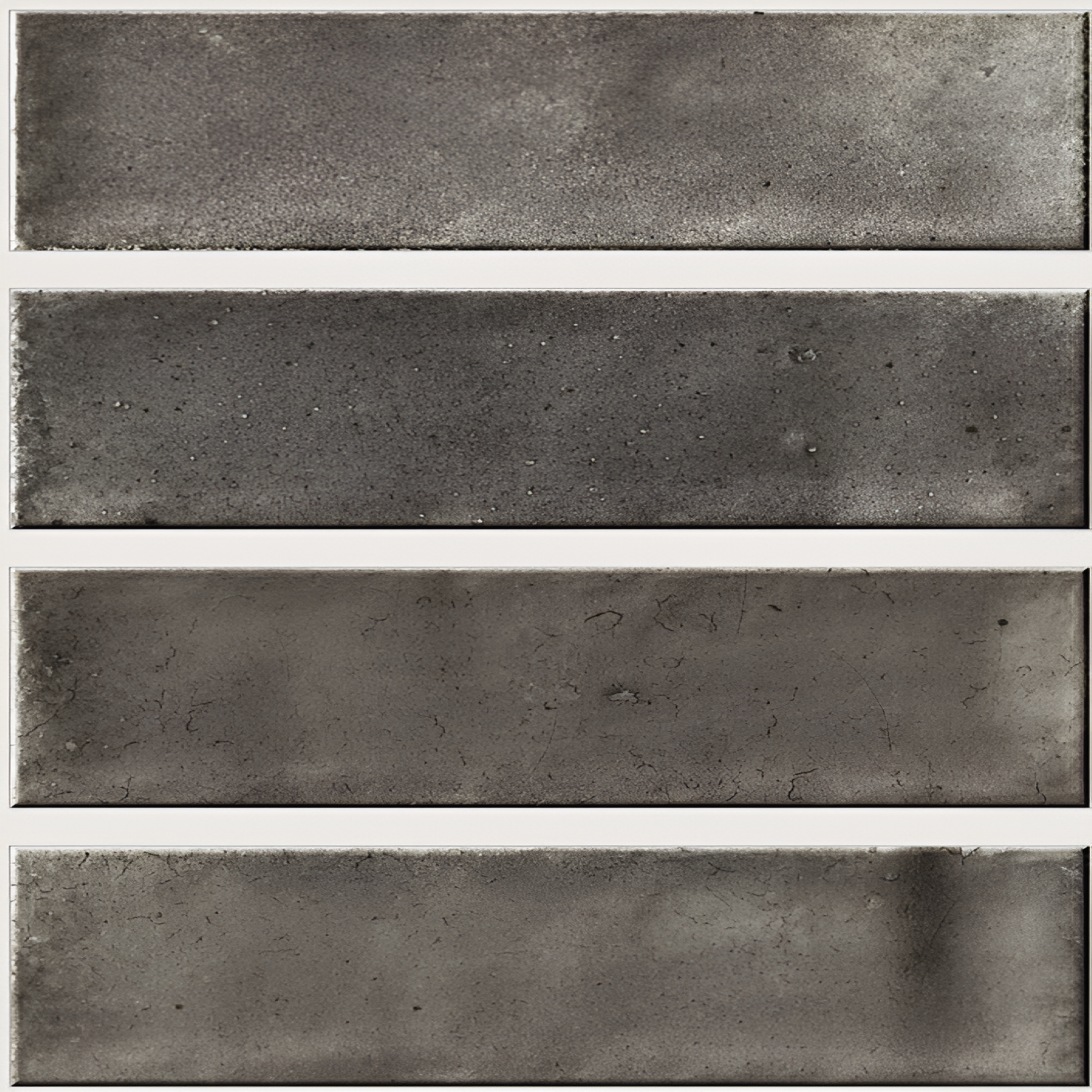 Jamaican Slate Subway Tile 3×9 inch – deep slate-toned glossy tile with a smooth, reflective surface, ideal for modern and moody interior spaces.