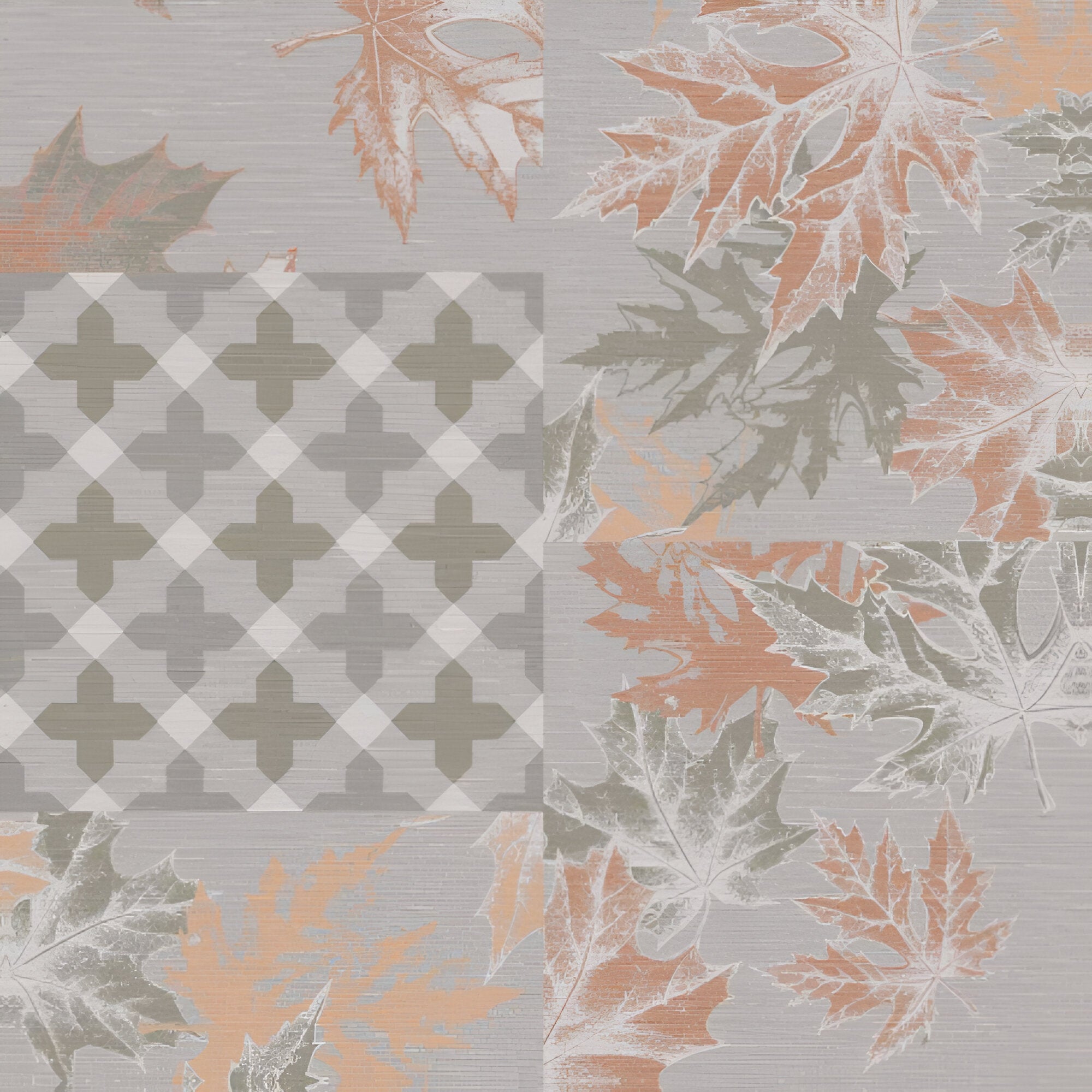 Jekorb Grey Decor 1 Moroccan vitrified floor tile in a 24 x 24 inch size, featuring a soft grey color with intricate cultural-inspired detailing, presented in a matt finish that gives a smooth and elegant appearance suitable for modern and traditional interiors