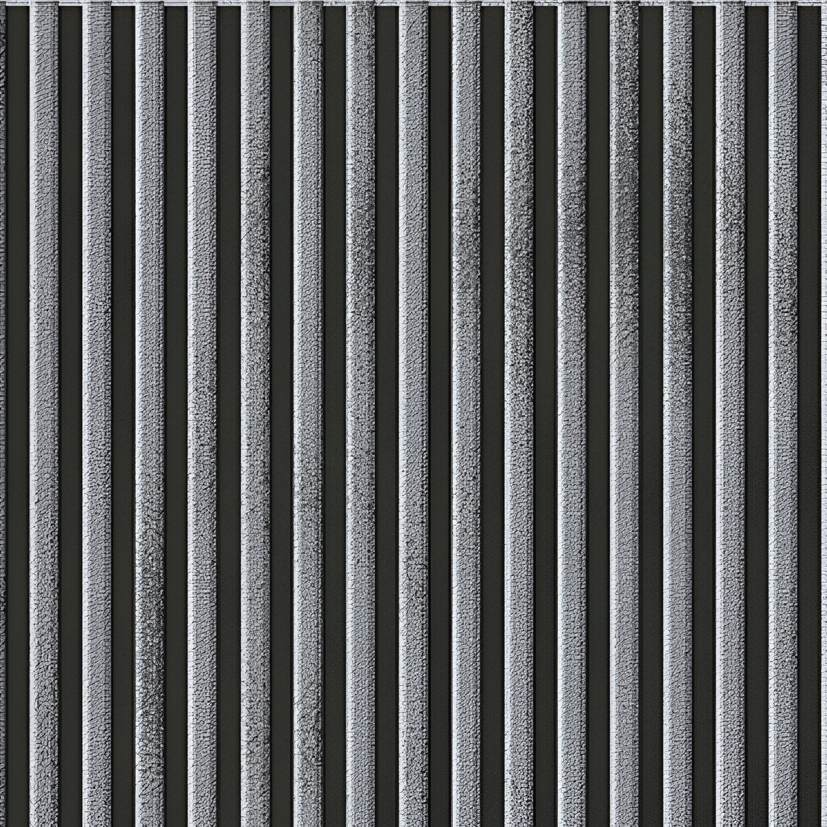 LUR-53 Ceramic Tile in 12x12 inch size featuring a sleek Louvers-inspired design in elegant grey color with a high-gloss finish. Modern ceramic tile suitable for walls, floors, kitchens, bathrooms, and accent walls, combining durability with contemporary style