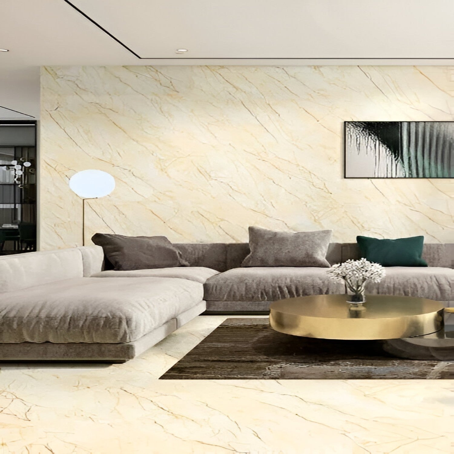 Lavish Beige Endless Vitrified Tile 24 Inch x 48 Inch featuring a smooth beige finish with subtle texture suitable for modern wall and floor applications in living rooms kitchens and commercial spaces
