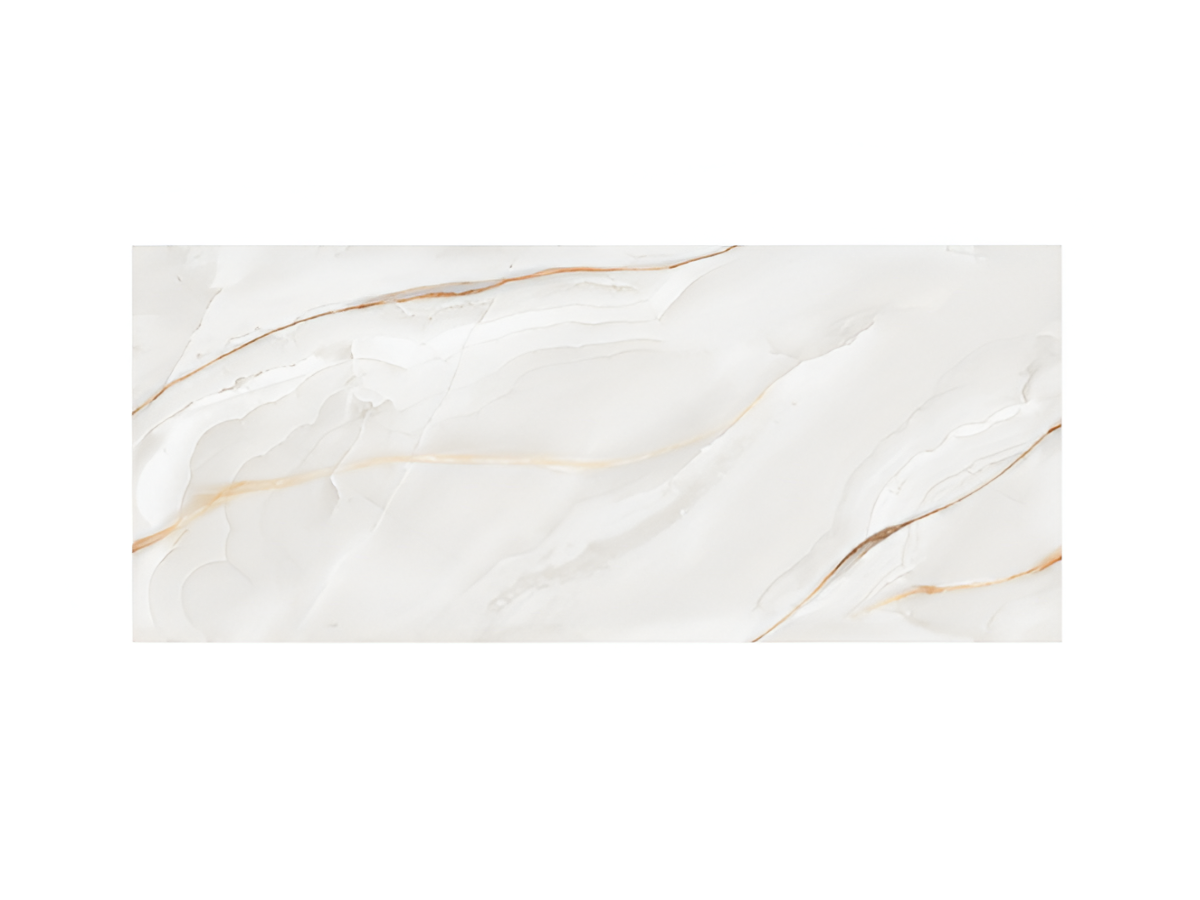 Lema Onyx vitrified tile in 24 x 48 inch size with marble-inspired pattern and glossy surface, showing smooth texture, refined veining details, and a polished finish suitable for premium floor and wall interior applications in modern residential and commercial spaces.