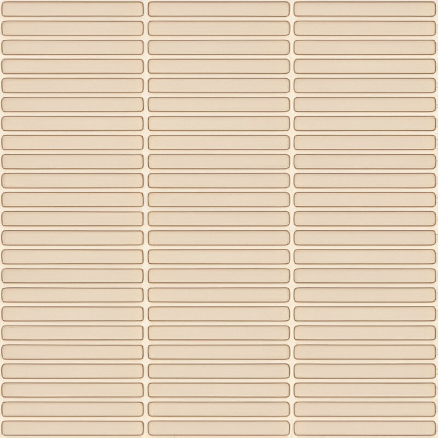 A 12 × 12 inch ceramic tile named “Liner Crema” featuring a soft, creamy beige (crema) background with subtle linear texture or shading, offering a clean and minimalist aesthetic suitable for modern and classic interiors alike.