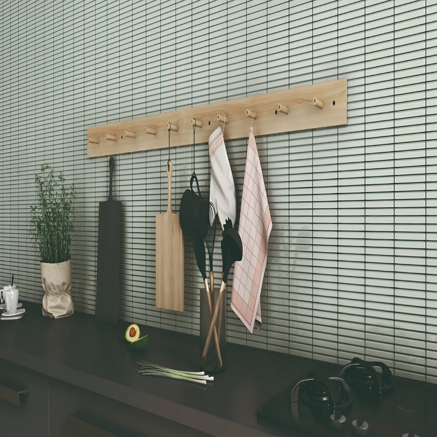 Liner Emerald Ceramic Tile 12×12 inch – vibrant emerald green glossy ceramic tile featuring linear surface detailing, ideal for striking accent walls and luxurious interiors.
