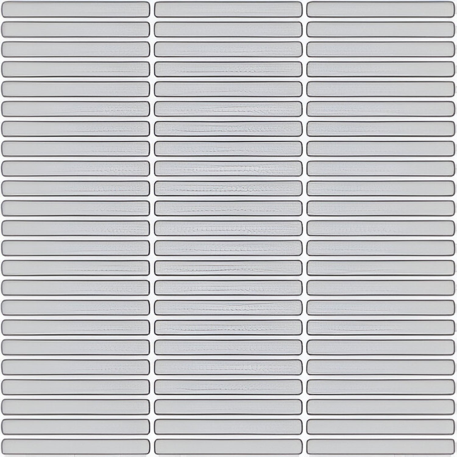 Liner White Ceramic Tile 12 × 12 inch – smooth glossy white subway-style wall tile trim displayed in a kitchen setting.