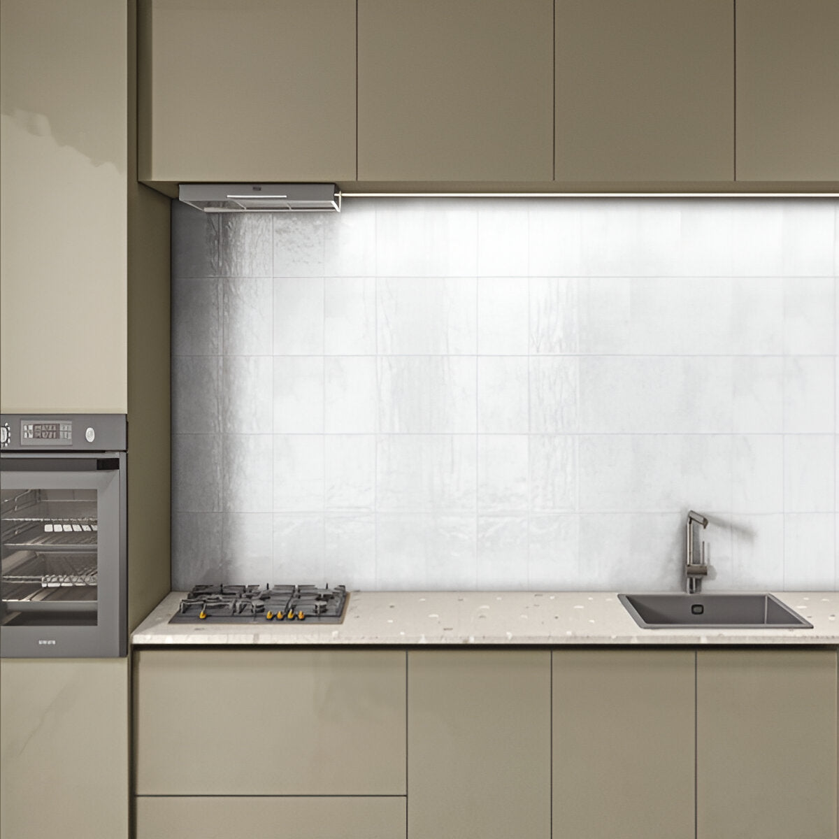 Lucid Base Bianco 8x8 inch Vitrified Gloss Tile with pure white tone and glossy finish for modern wall and floor designs
