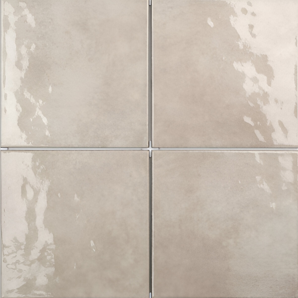 Lucido Base Sand 8x8 inch Vitrified Gloss Tile with beige tone and glossy finish for wall and floor interiors