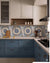 Lucido Floral Vitrified Gloss Tile 8 x 8 Inch featuring detailed floral and Moroccan-inspired printed patterns with decorative Rangoli-style artwork, designed for kitchen wall and floor applications. The tile showcases intricate ornamental motifs, a smooth glossy surface, and a premium vitrified construction that enhances decorative interior spaces with traditional and contemporary design appeal.
