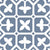 M‑10124 Ceramic Moroccan Tile – 12×12 inch matte ceramic tile in serene blue, featuring a continuous white floral and rangoli-style pattern for an elegant Moroccan-inspired design.