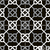 MC-19 Moroccan Ceramic Tile 12 Inch x 12 Inch – A bold ceramic tile featuring intricate interlocking geometric patterns in black, white, and grey, ideal for statement walls or striking flooring designs