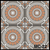 MC-22 Moroccan Ceramic Tile 12x12 Inch – Traditional ceramic tile with intricate Moroccan patterns in earthy tones, ideal for vintage-style wall decor.