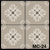MC-24 Moroccan Ceramic Tile – 12x12 Inch beige tile with symmetrical floral and cross motif in cream tones, perfect for elegant wall or floor designs.