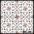 MC-28 Moroccan Ceramic Tile – 12x12 Inch decorative tile featuring a traditional floral motif with symmetrical design in neutral tones, ideal for wall and floor installations.