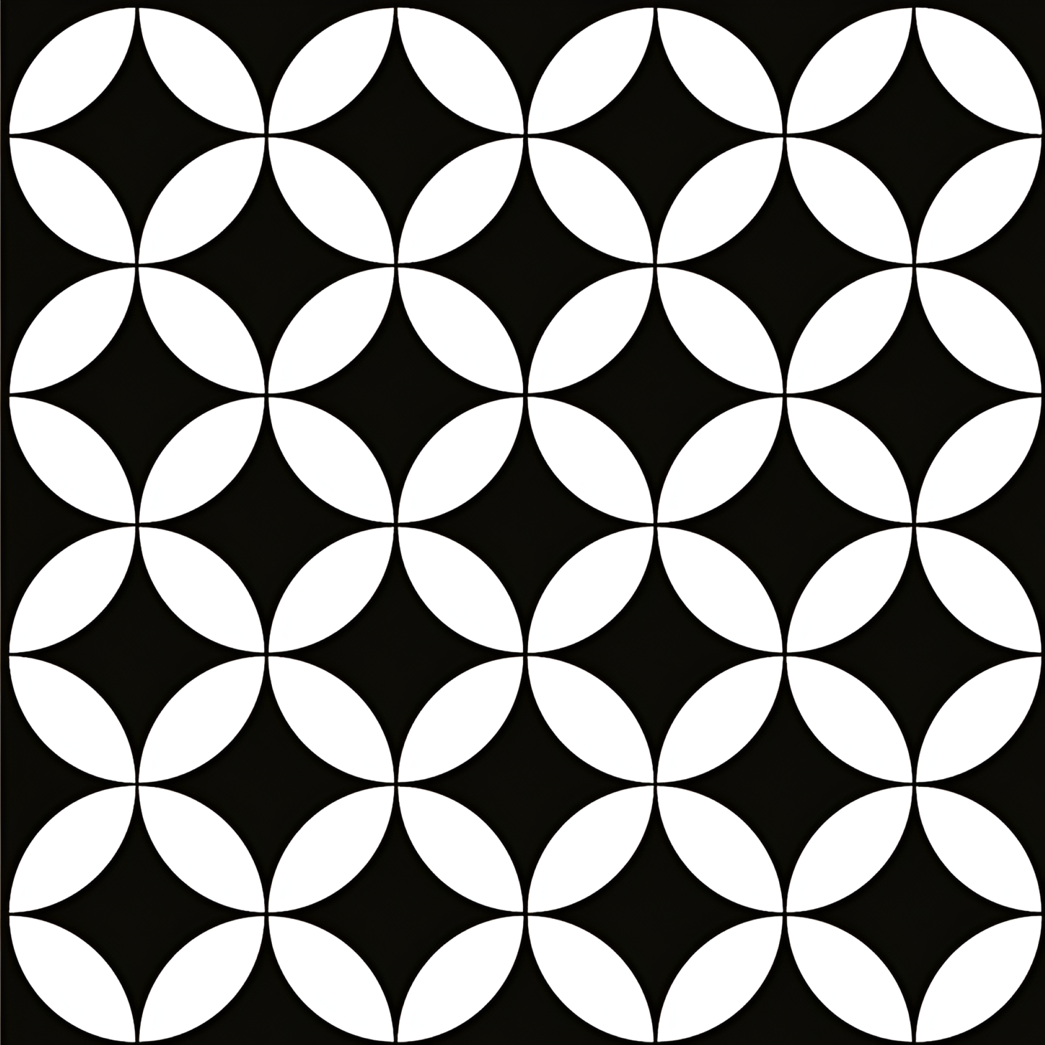 MM-03 Moroccan Ceramic Tile – 24x24 inch ceramic tile featuring intricate geometric patterns in a black and white palette, ideal for bold, stylish wall or floor accents.