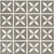 MT-16 Moroccan Ceramic Tile – 24x24 inch tile showcasing a bold circular mosaic pattern with intersecting lines in metallic grey, charcoal, and brown tones, ideal for statement flooring or accent walls.