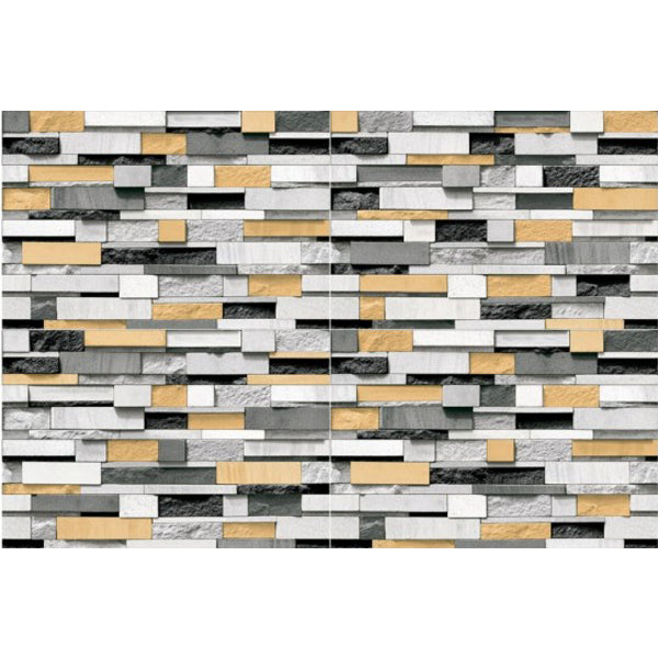 Magic 212 Matt Vitrified Tile 12x18 Inch – Decorative geometric wall tile in matte grey-beige tones
