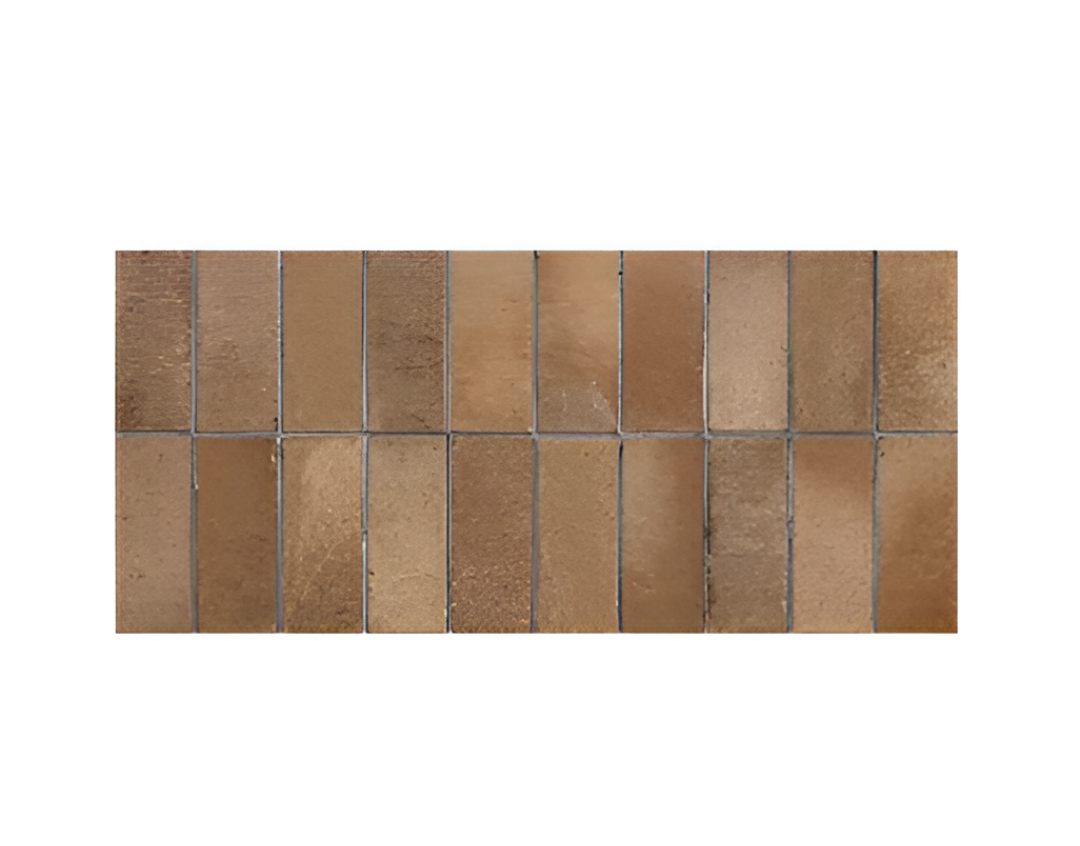 Marvello Brown Gloss Tile 12x24 inch with rich brown color and glossy finish, ideal for living rooms, kitchens, bathrooms, and contemporary commercial interiors.