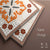 Matrix Orange Moroccan Ceramic Tile – 24x24 inch ceramic tile featuring bold orange Moroccan geometric patterns with intricate symmetrical detailing.