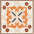 Matrix Orange Moroccan Ceramic Tile – 24x24 inch ceramic tile featuring bold orange Moroccan geometric patterns with intricate symmetrical detailing.