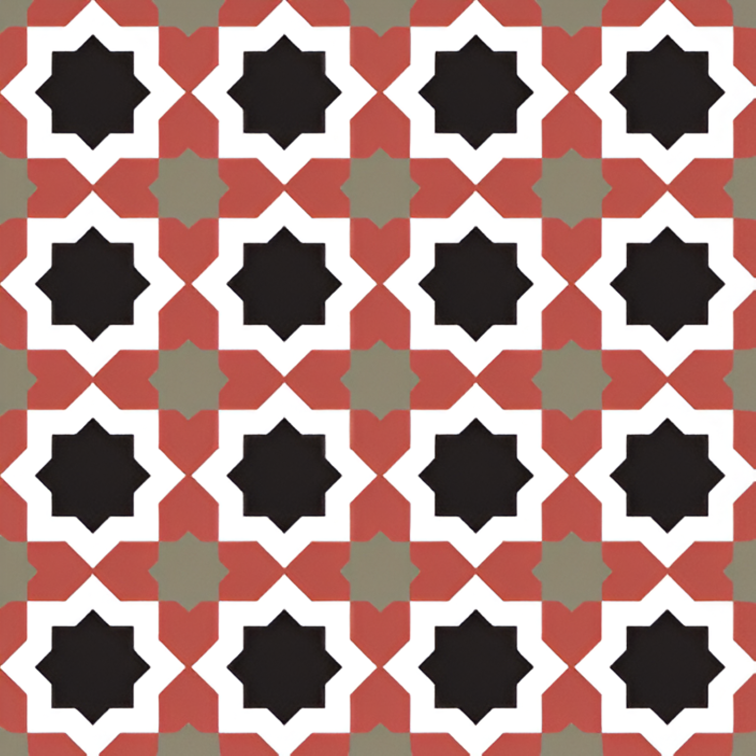 Merdian Multi Moroccan Ceramic Tile – 24x24 inch ceramic tile with vibrant multicolor Moroccan patterns and geometric detailing.