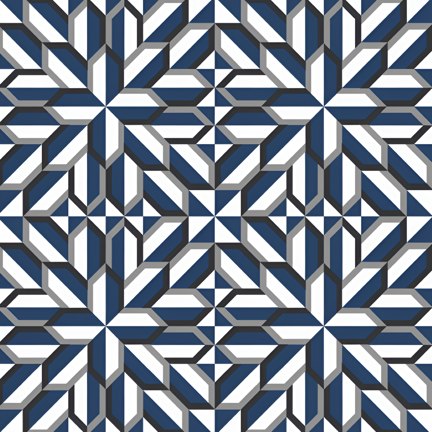 Metrix Blue Moroccan Ceramic Tile – 24x24 inch tile featuring intricate blue and white Moroccan geometric patterns on a glazed ceramic surface.