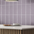 Morrado Handicraft Subway Tile in 3x12 inch size, crafted from ceramic with a matte finish, showcasing its bold purple color and smooth subway-style design, ideal for modern kitchens, bathrooms, and accent walls.