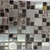Mosaic XP-54 Tile 12x12 Inch – Square mosaic tile with silver, black, and mirror finishes featuring embossed floral and textured metal designs.

