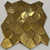 Mosaic XP-56 Tile 12x12 Inch – 3D brushed gold pentagon metal mosaic with geometric facets.

