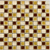 Mosaic XP-57 Tile 12x12 Inch – Textured glass mosaic in ivory, amber, and brown square tiles.

