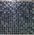 Mosaic XP-68 Tile 12x12 Inch – Glossy and textured navy, grey, and ice blue glass mosaic with a modern, reflective finish.

