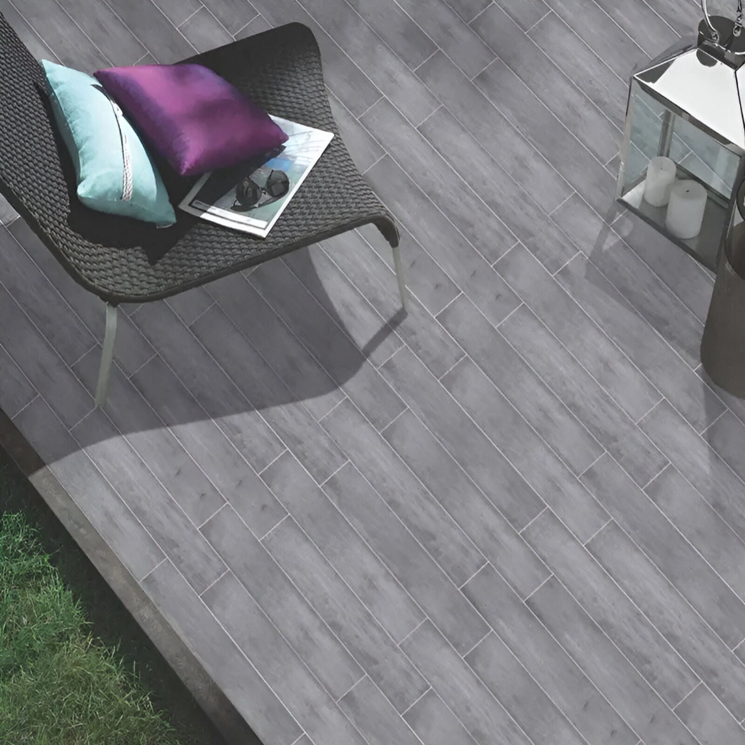 NRC-117 Wooden Vitrified Tile 6x36 inch with natural wood-like finish, smooth and durable surface, perfect for contemporary flooring and wall applications in residential and commercial spaces
