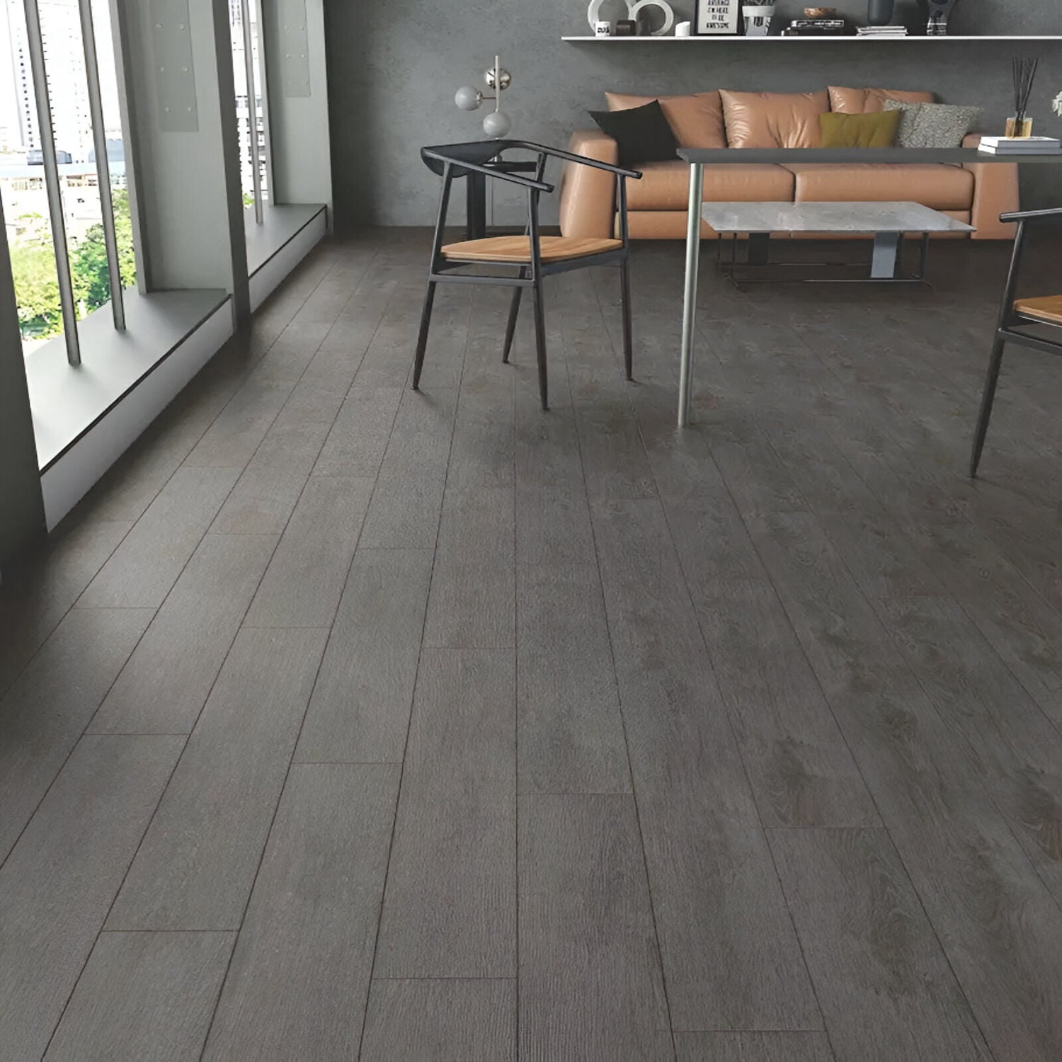 NRC-402 Wooden Vitrified Tile 6x36 inch with rich wood-like finish, smooth and durable surface, ideal for modern flooring and wall applications in residential and commercial spaces
