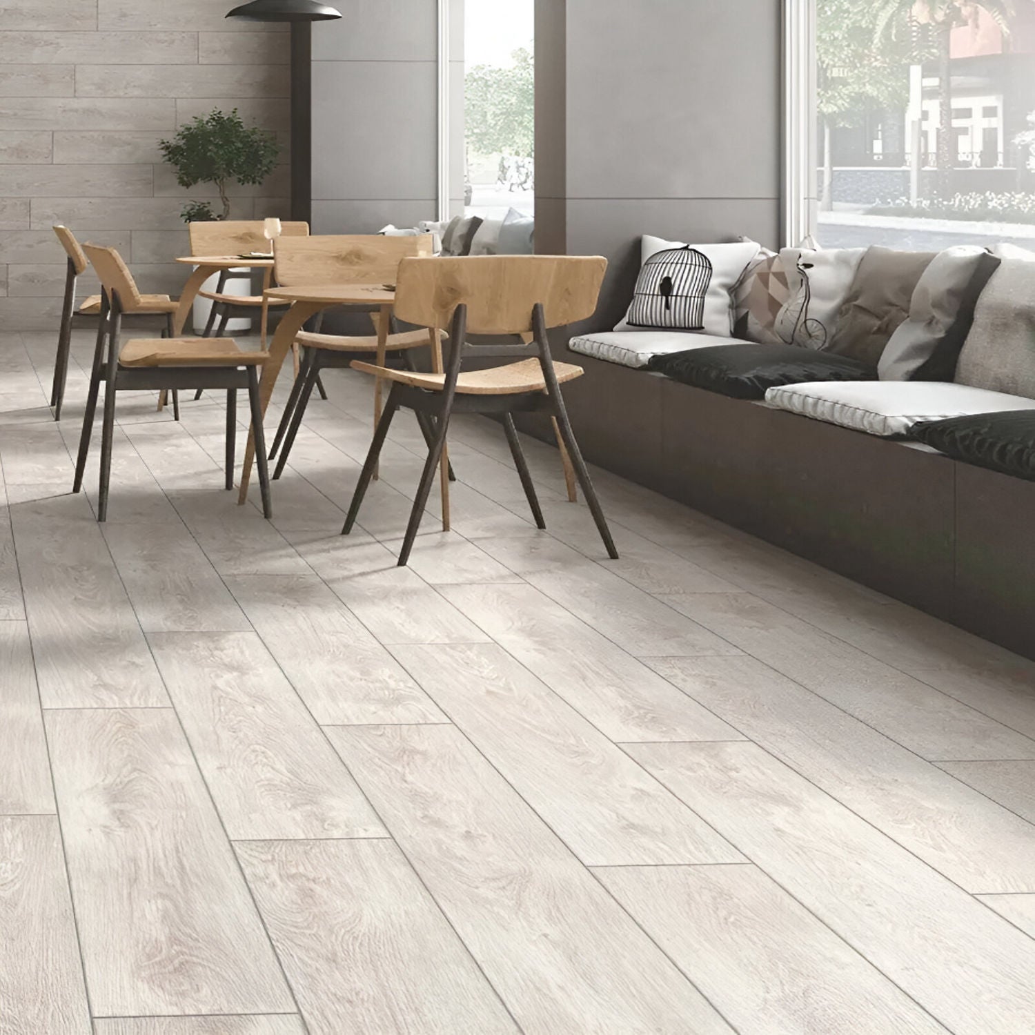 NRC-404 Wooden Vitrified Tile 6x36 inch with rich wood-like finish, smooth and durable surface, ideal for modern flooring and wall applications in residential and commercial spaces
