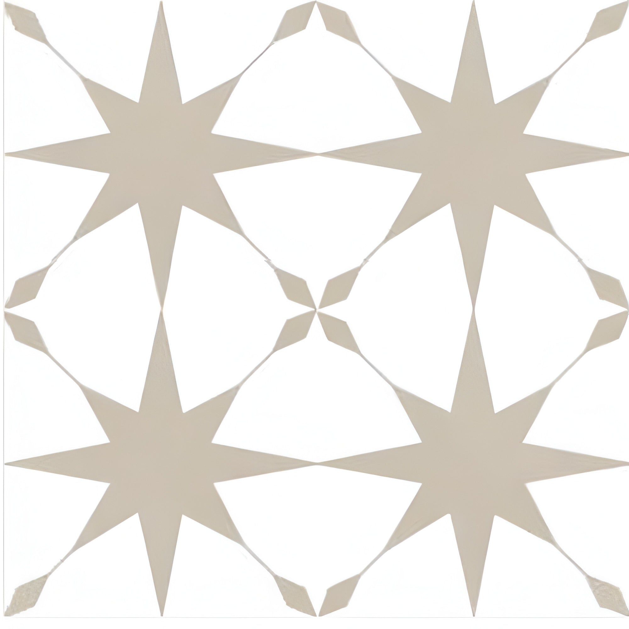 Neon Crema Moroccan vitrified tile in 8×8 inch size featuring a soft crema color with detailed Moroccan and rangoli-inspired printed patterns, matt finish surface, suitable for stylish floor and wall applications in modern interiors.