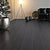 Oak Black Laminate Flooring 8x48 inch with deep black oak finish, durable scratch-resistant surface, ideal for modern interiors, living spaces, and high-traffic residential and commercial flooring applications
