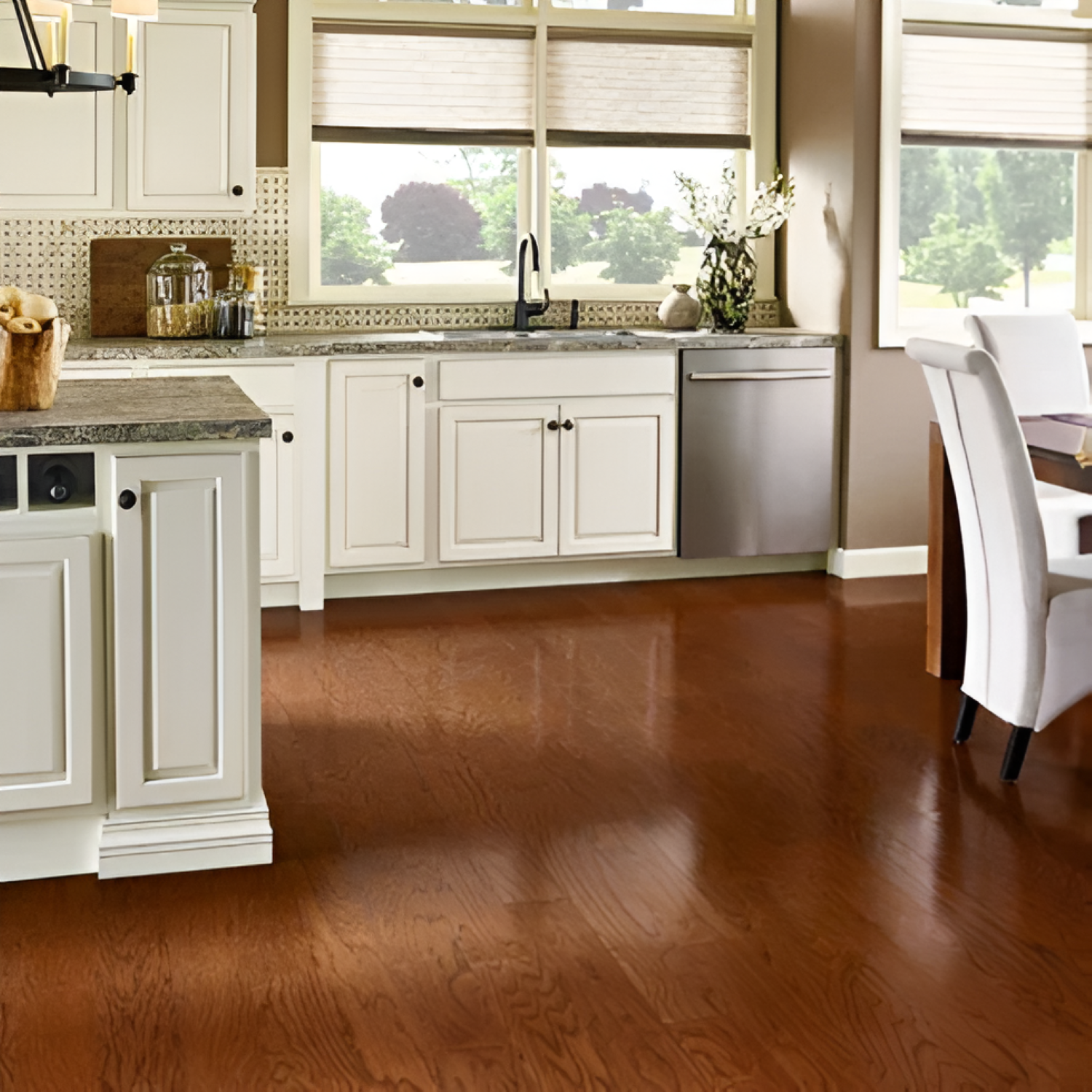 Oak Light Carbonised Engineered Flooring 7x75 Inch, featuring soft darkened wood tones with natural grain patterns and a durable matte finish for stylish interiors.
