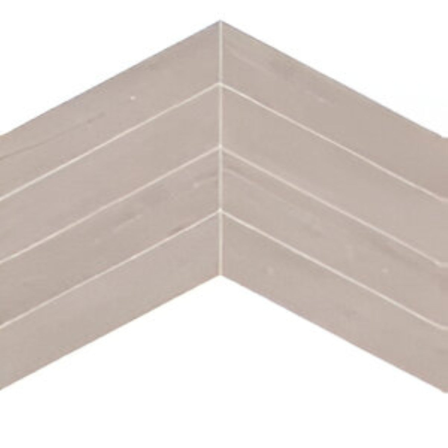 Oaklore Cemento Chevron Wooden Tile 6x36 Inch, featuring soft grey oak tones arranged in a chevron pattern, perfect for modern and durable flooring or wall applications.
