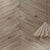 Oaklore Grigio Chevron Wooden Tile 6x36 Inch, featuring soft grey oak tones arranged in a chevron pattern, ideal for contemporary and durable flooring or wall applications.
